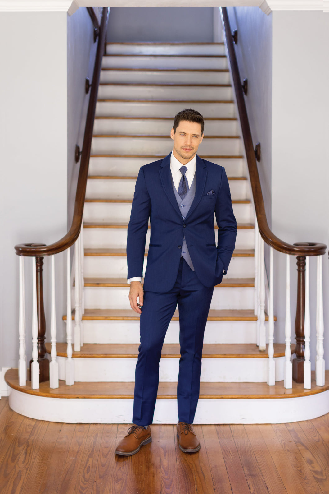 ULTRA SLIM BLUE PERFORMANCE WEDDING SUIT